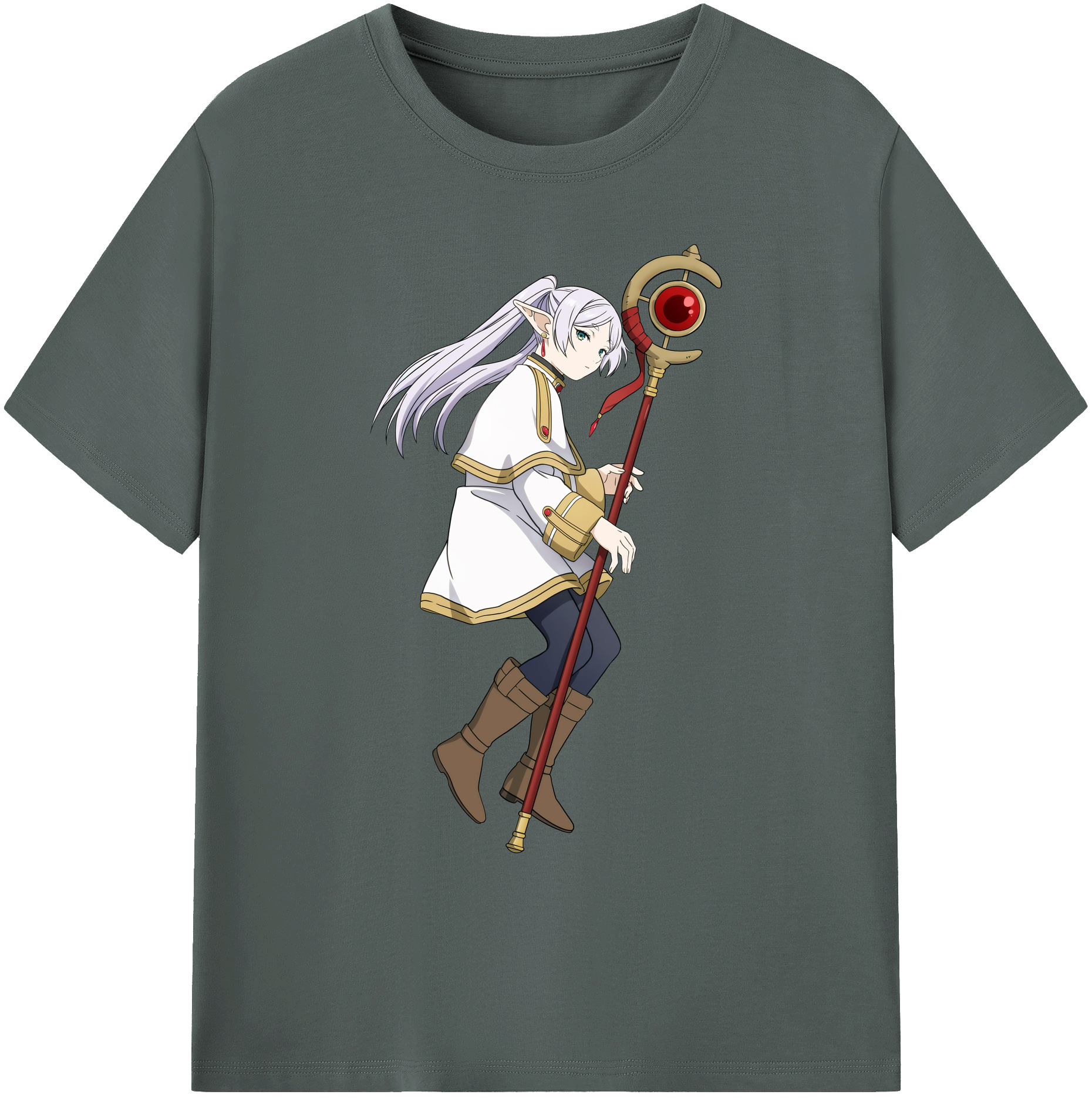 （画像用） 葬送のフリーレン Frieren 綿100％ メンズ半袖Tシャツ｜肌触りやわらか＆通気性
